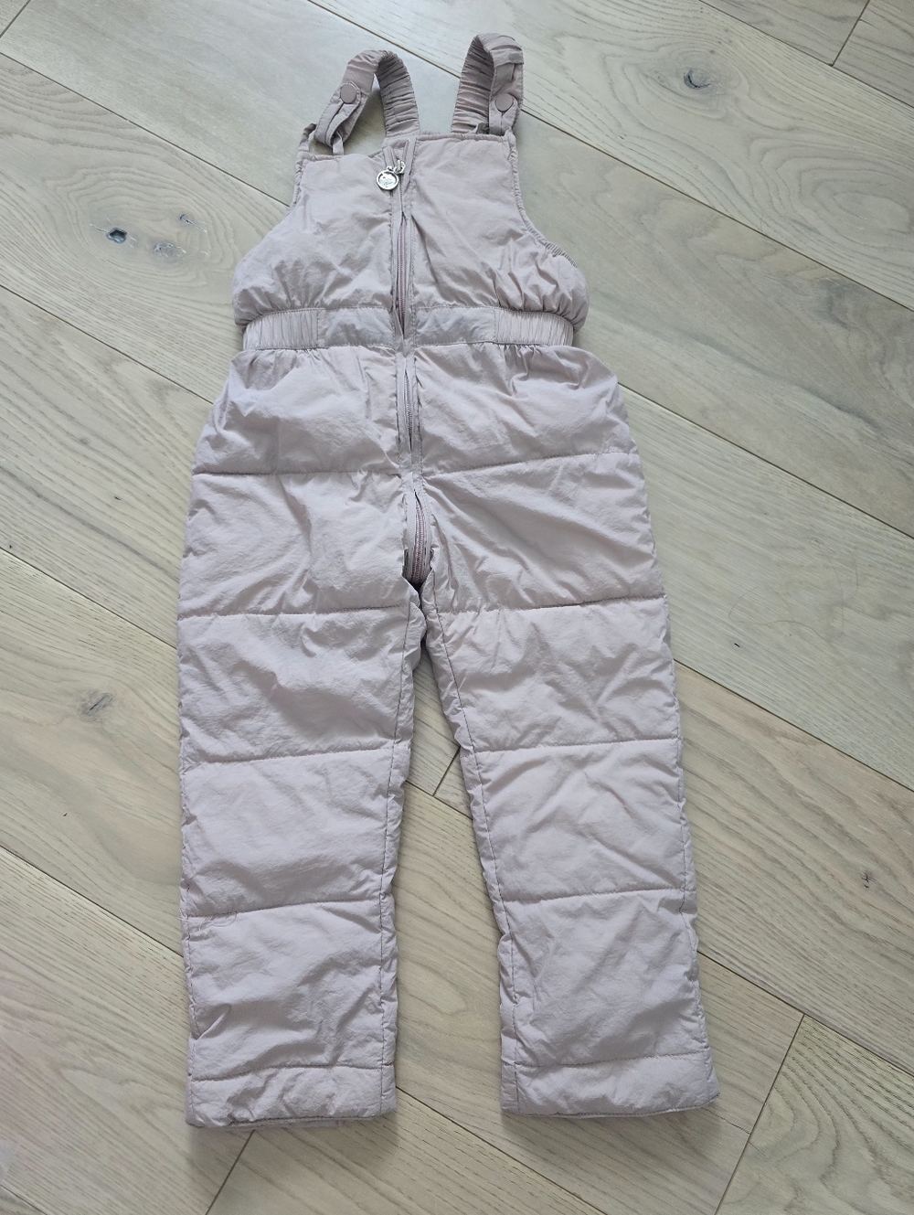 GUC Light Pink Puffer Snow Bib Overalls 5-6Y